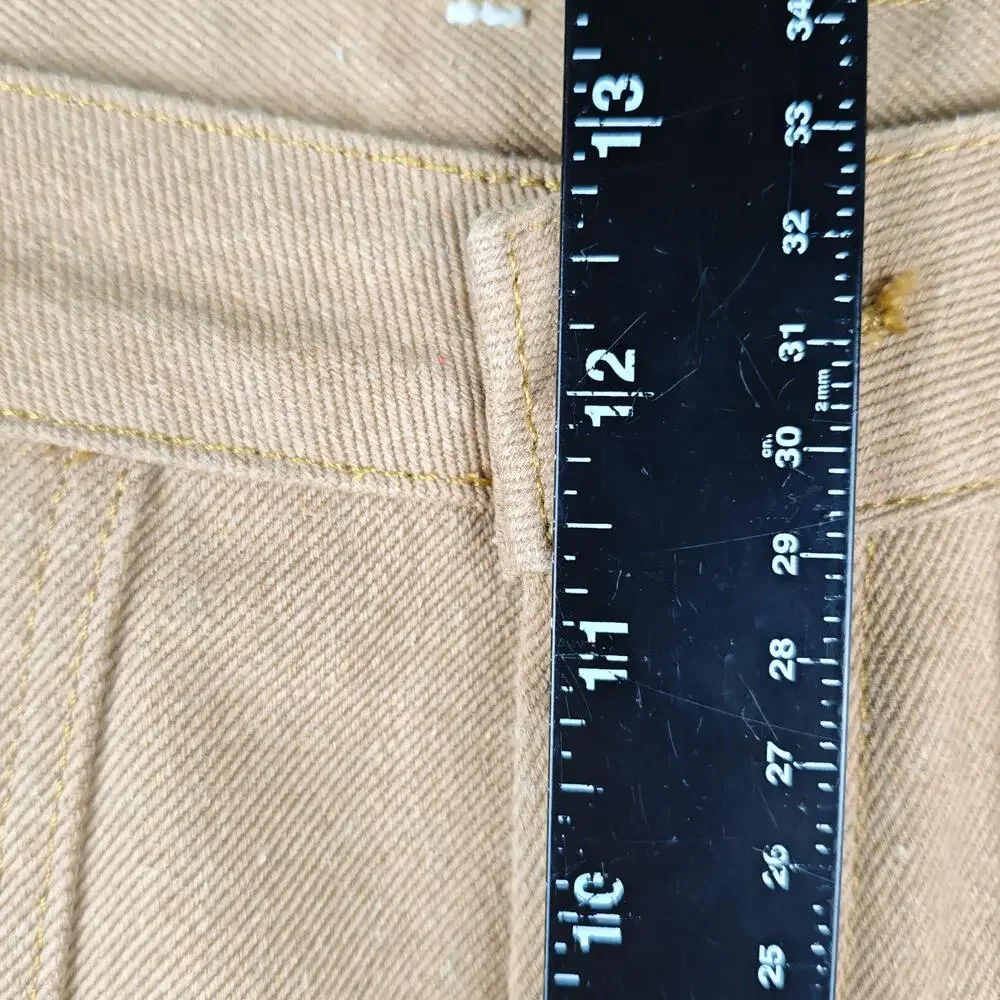 Cone Denim Carpenter Pants Mens 36x27 Brown Relaxed Fit Workwear Utility Pockets